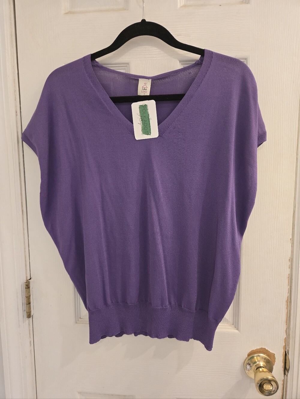 Like Love NWT Womens Purple Top Large